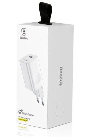 Baseus rychlonabíječka do sítě 1xUSB Quick Charge 3.0 24W bílá - obrázek 2