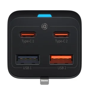 Baseus rychlonabíječka do sítě GaN3 Pro, 2x USB-C, 2x USB 65W černá - obrázek 9