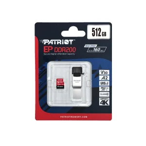 Patriot EP DDR200 + čtečka/Micro SDXC/512GB/UHS-I U3 / Class 10 - obrázek 2