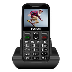 EVOLVEO EasyPhone XR, mobilní telefon pro seniory s nabíjecím stojánkem, černá - obrázek 4