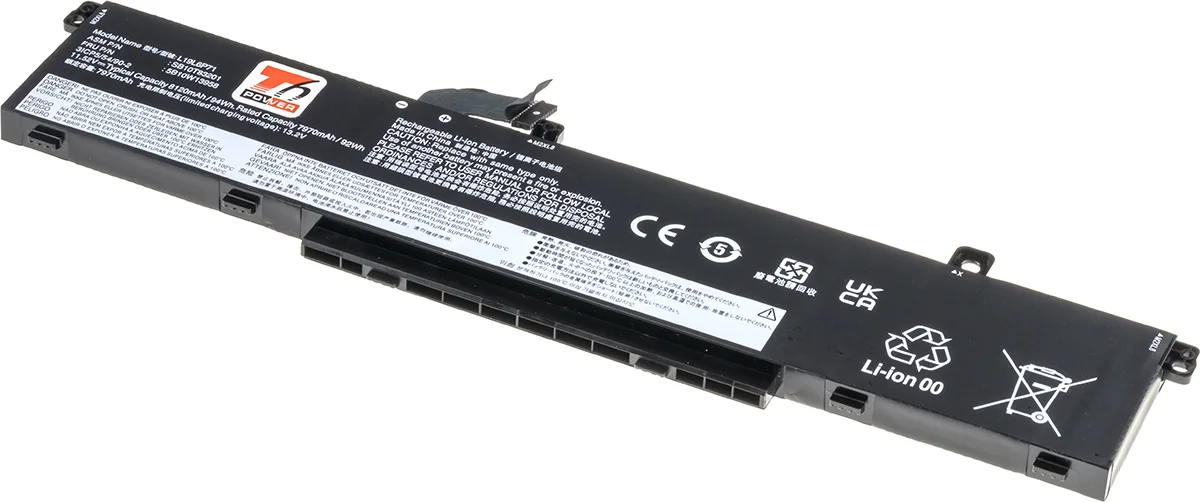 Baterie T6 Power pro Lenovo ThinkPad T15g, P15, P17 Gen 1, Gen 2, 8120mAh, 94Wh, 6cell, Li-pol