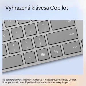 Microsoft Surface Keyboard (2. edice)/Bezdrátová Bluetooth/US layout/Šedá - obrázek 2