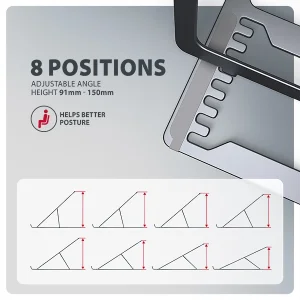 AXAGON STND-LAG hliníkový stojan na notebook 10"-17.3 - obrázek 5