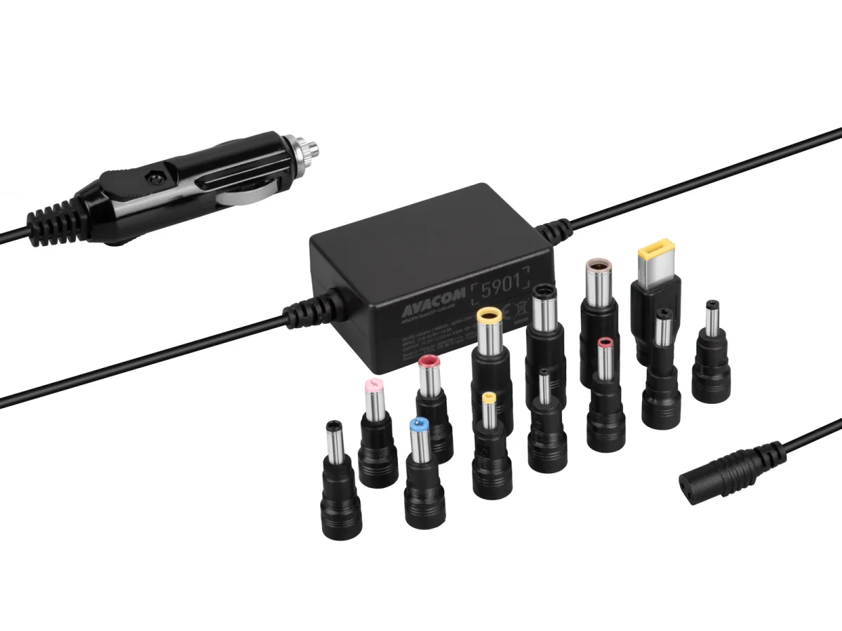 AVACOM QuickTIP-CAR 65W autoadaptér notebooky 13 konektorů