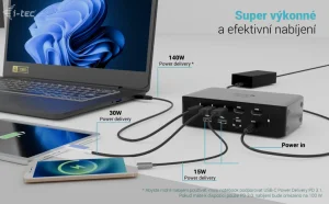 I-TEC Thunderbolt5 Quattro Display dokovací stanice, 5× USB, 2.5G LAN - obrázek 10