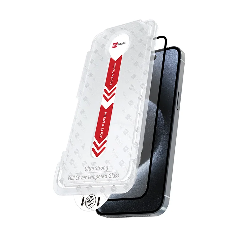 ER POWER Ochrané sklo FC iPhone 15 6,1" Easy Install