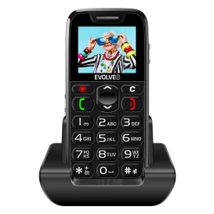 EVOLVEO EasyPhone, mobilní telefon pro seniory s nabíjecím stojánkem, černá - obrázek 3