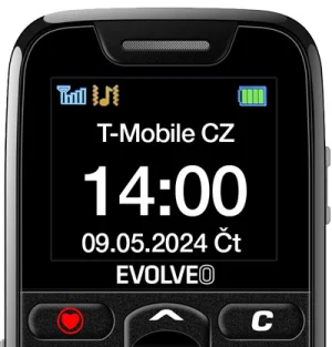 EVOLVEO EasyPhone, mobilní telefon pro seniory s nabíjecím stojánkem, černá - obrázek 8
