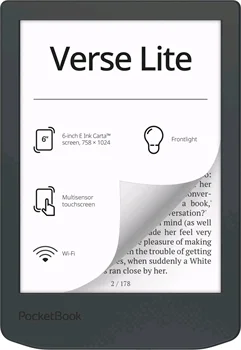 E-book POCKETBOOK 619 Verse Light, Midnight Grey, šedý