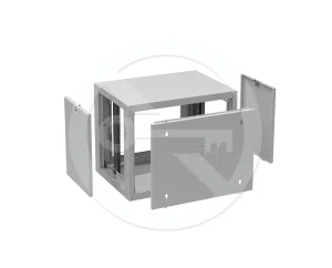 Rozvaděč nástěnný GrandN Duo 9U 450mm, dveře plech, RAL7035, GrandND-9U-645-21-G - obrázek 3