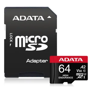 Adata High Endurance/Micro SD/64GB/UHS-I U3 / Class 10/+ Adaptér