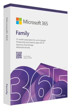 Microsoft 365 Family FY25H2 Mac/Win, 1 Rok, Eng - obrázek 2
