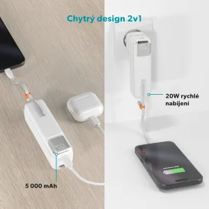 Epico 2in1 5000mAh powerbanka a adaptér ET30 - obrázek 3