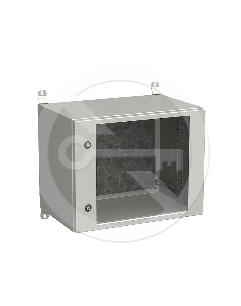 Rozvadeč nástěnný venkovní LC-20 9U 600x400 prosklené dveře 2x1bodový zámek LC-20-9U-64-11-G