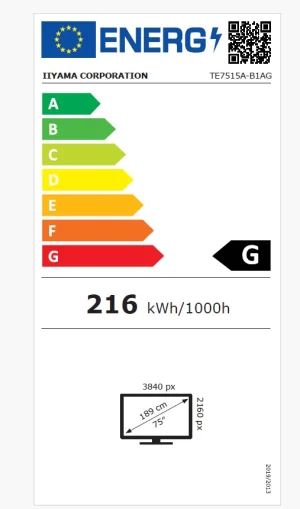 75" iiyama TE7515A-B1AG:IPS,4K,EDLA,NFC - obrázek 6