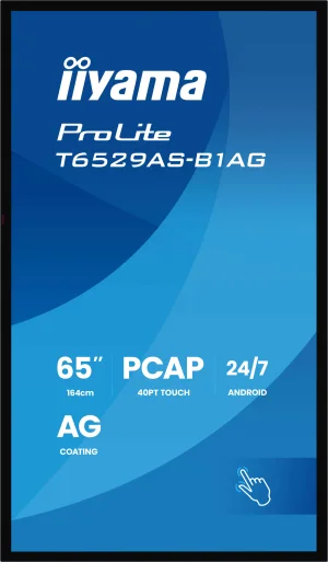 65" iiyama T6529AS-B1AG: IPS, 4K UHD,Android,24/7 - obrázek 2