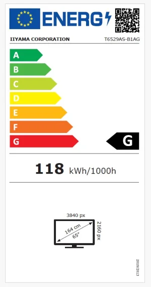65" iiyama T6529AS-B1AG: IPS, 4K UHD,Android,24/7 - obrázek 3