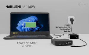 i-tec USB-C Dual HDMI dokovací stanice 100W - obrázek 5