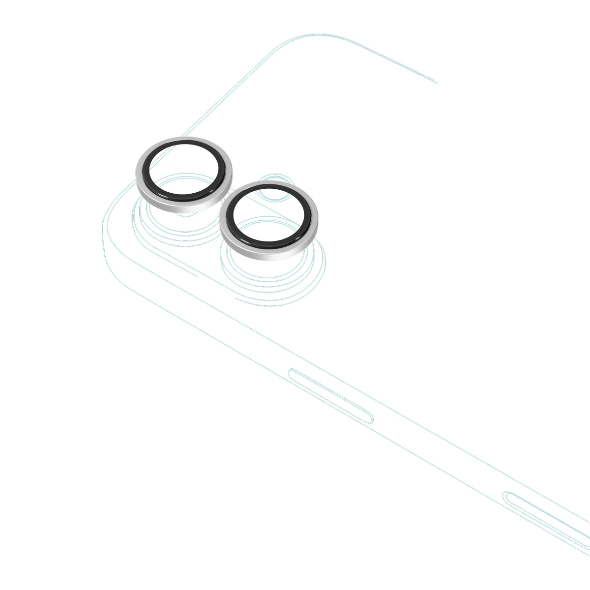 Epico Alu Lens Protectors iPhone 17 - stříbrná