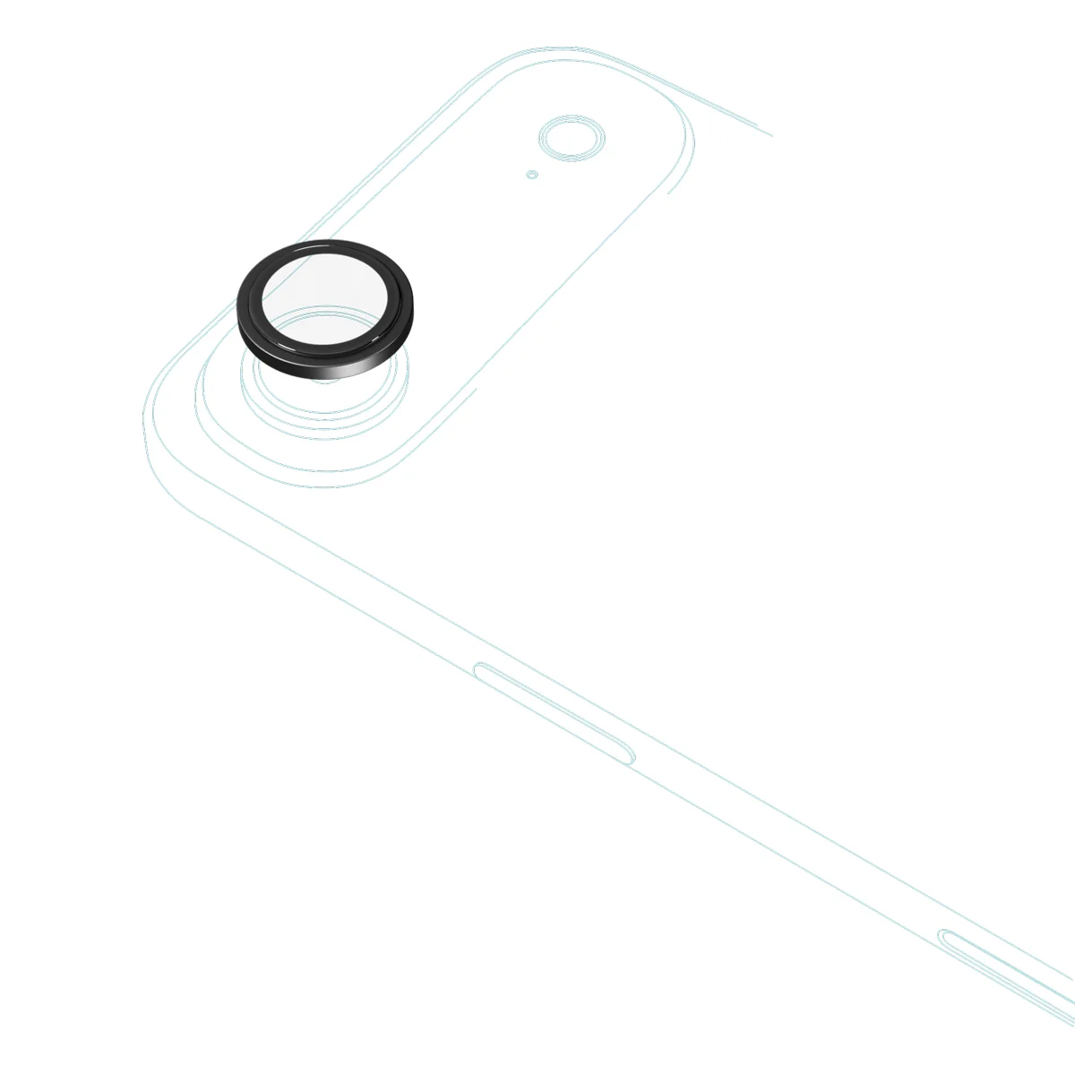 Epico Alu Lens Protectors iPhone Air - černá