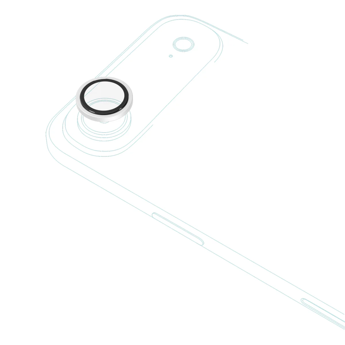 Epico Alu Lens Protectors iPhone Air - stříbrná