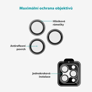 Epico Alu Lens iPhone 17 Pro/Max - stříbrná - obrázek 3