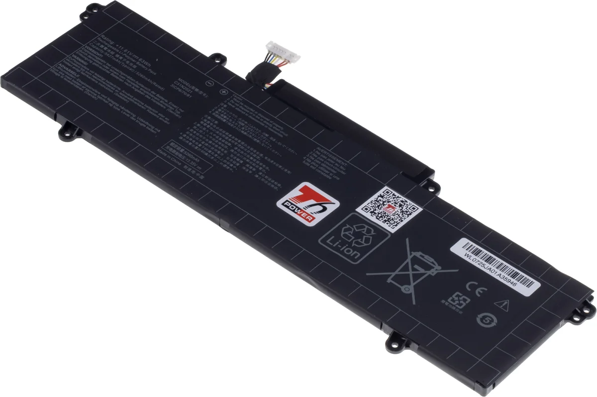 Baterie T6 Power pro Asus ZenBook UX5400, UX5401, UM5401, 5427mAh, 63Wh, 3cell, Li-pol