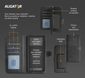 ALIGATOR Pouzdro Flexibook vel.5"-5,5", černé - obrázek 7