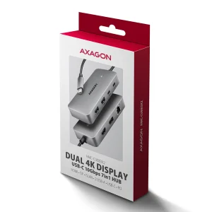 AXAGON HMC-CUB83X2 USB hub 10Gbps, HDMI, DP 4K/144Hz, RJ-45 - obrázek 10