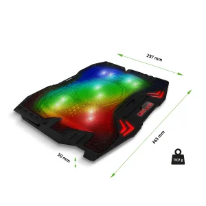 EVOLVEO Ania 5RGB chladicí podložka s 5 ventilátory a RGB - obrázek 6