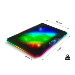 EVOLVEO Ania 9RGB chladící podložka - 6 ventilátorů, RGB - obrázek 4