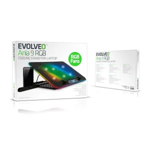 EVOLVEO Ania 9RGB chladící podložka - 6 ventilátorů, RGB - obrázek 8