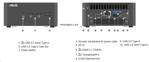 ASUS NUC 15 PRO Kit u7-255H/M.2 slot/2x0G D5/High/ - obrázek 2