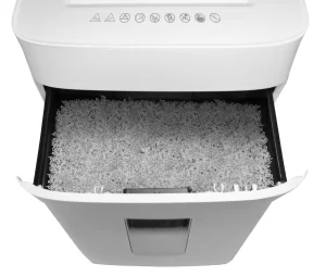 Skartovačka DESQ, 2 x 12 mm, 20l, křížový řez, bílá - obrázek 9