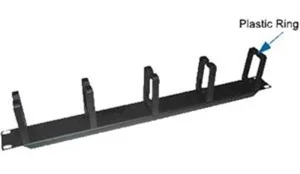 19" vyvazovací panel 1U 5x tvrdé plast. oko 3x6cm - obrázek 2