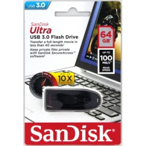 SanDisk Ultra/64GB/USB 3.0/USB-A/Černá - obrázek 2