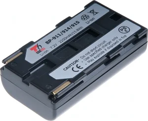 Baterie T6 power Canon BP-911, BP-914, BP-915, 2600mAh, 18,7Wh, černá