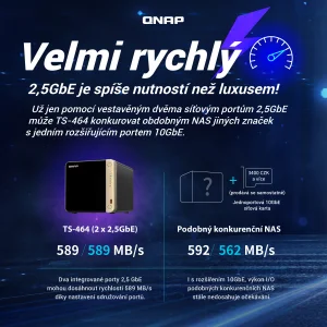 QNAP TS-464-8G NAS 4x SATA Intel Celeron N5095 - obrázek 4