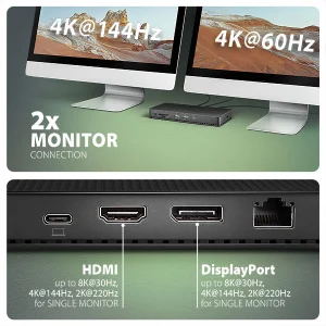 AXAGON HMC-U4 USB4 dokovací stanice, 40Gbps, PD100W - obrázek 9