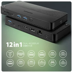 AXAGON HMC-U4 USB4 dokovací stanice, 40Gbps, PD100W - obrázek 2