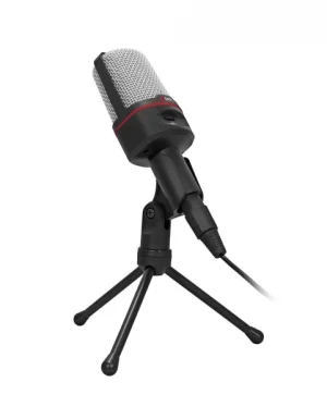 Stolní mikrofon C-TECH MIC-02, 3,5" stereo jack, 2.5m