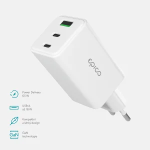Epico UltraBoost GaN 65W síťový adaptér EA65 - bílá - obrázek 4