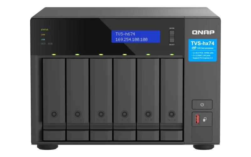 QNAP TVS-h674-i3-16G NAS 6x SATA 2x NVMe