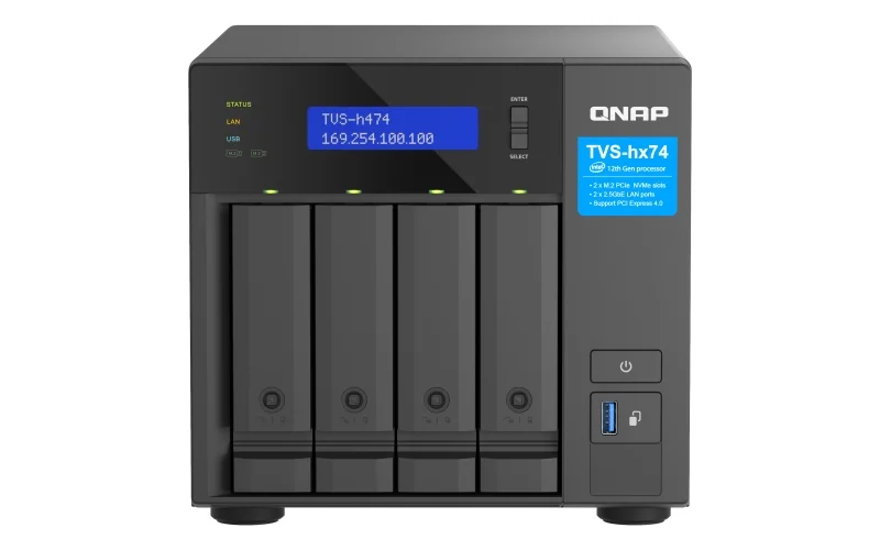 QNAP TVS-h474-PT-8G NAS 4x SATA 8GB RAM ZFS
