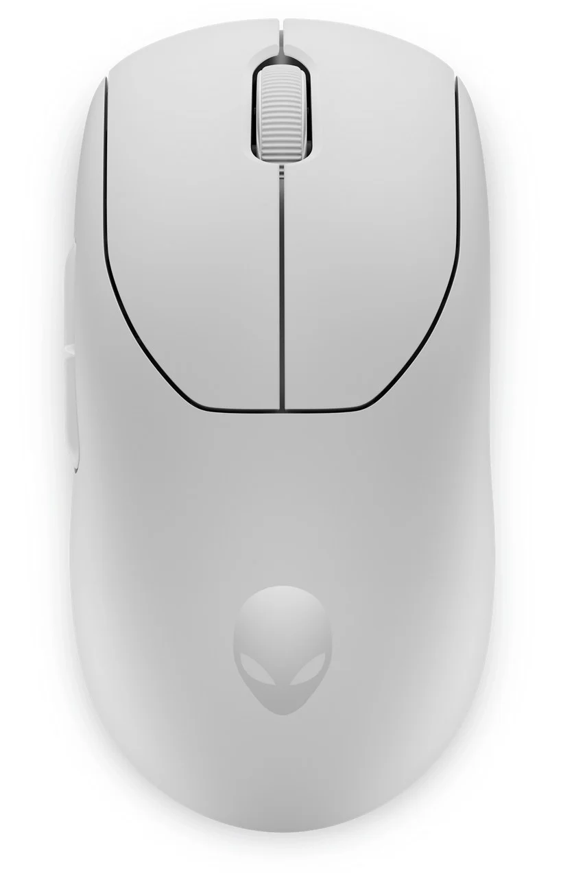 Dell Alienware Pro/Herní/Optická/Pro praváky/26 000 DPI/Drátová+bezdrátová/Bílá