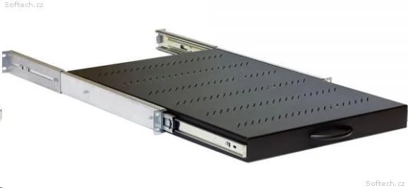 19" výsuv.police 650mm plnovýsuv,nosn.45kg černá