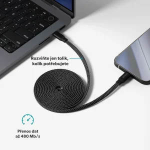 Epico UltraLink 240W magnetický kabel 1.5m USB-C - obrázek 3