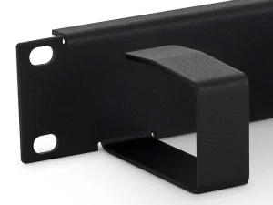 19" vyvazovací panel 1U 6x háček 70x40mm černý kov - obrázek 2