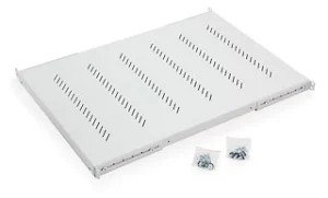 19"police H4 perforovaná 1U/750mm,max.150kg šedá