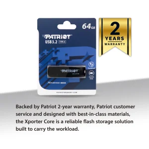 Patriot XPORTER CORE/32GB/USB 3.2/USB-A/Černá - obrázek 2